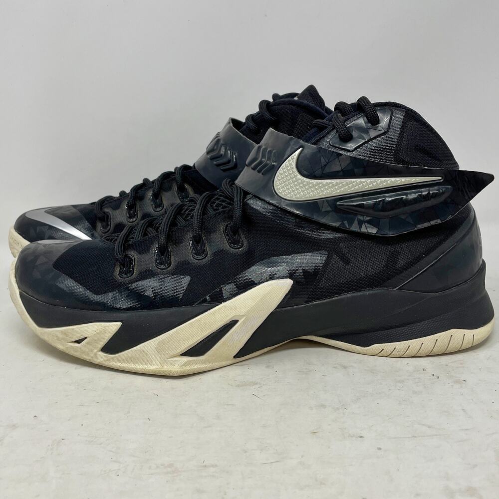 Nike Zoom LeBron Soldier Zip Black Basketball Shoes Mens Size 8.5